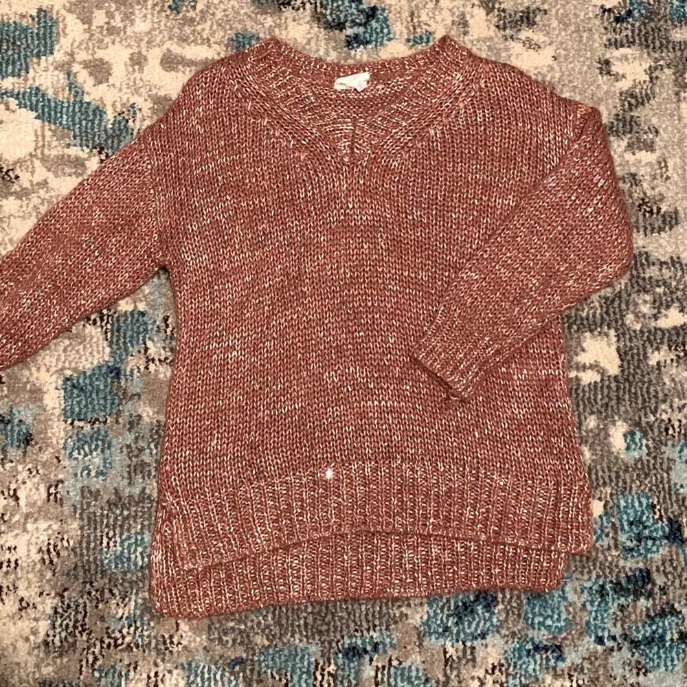 Hayden girls brown wool sweater